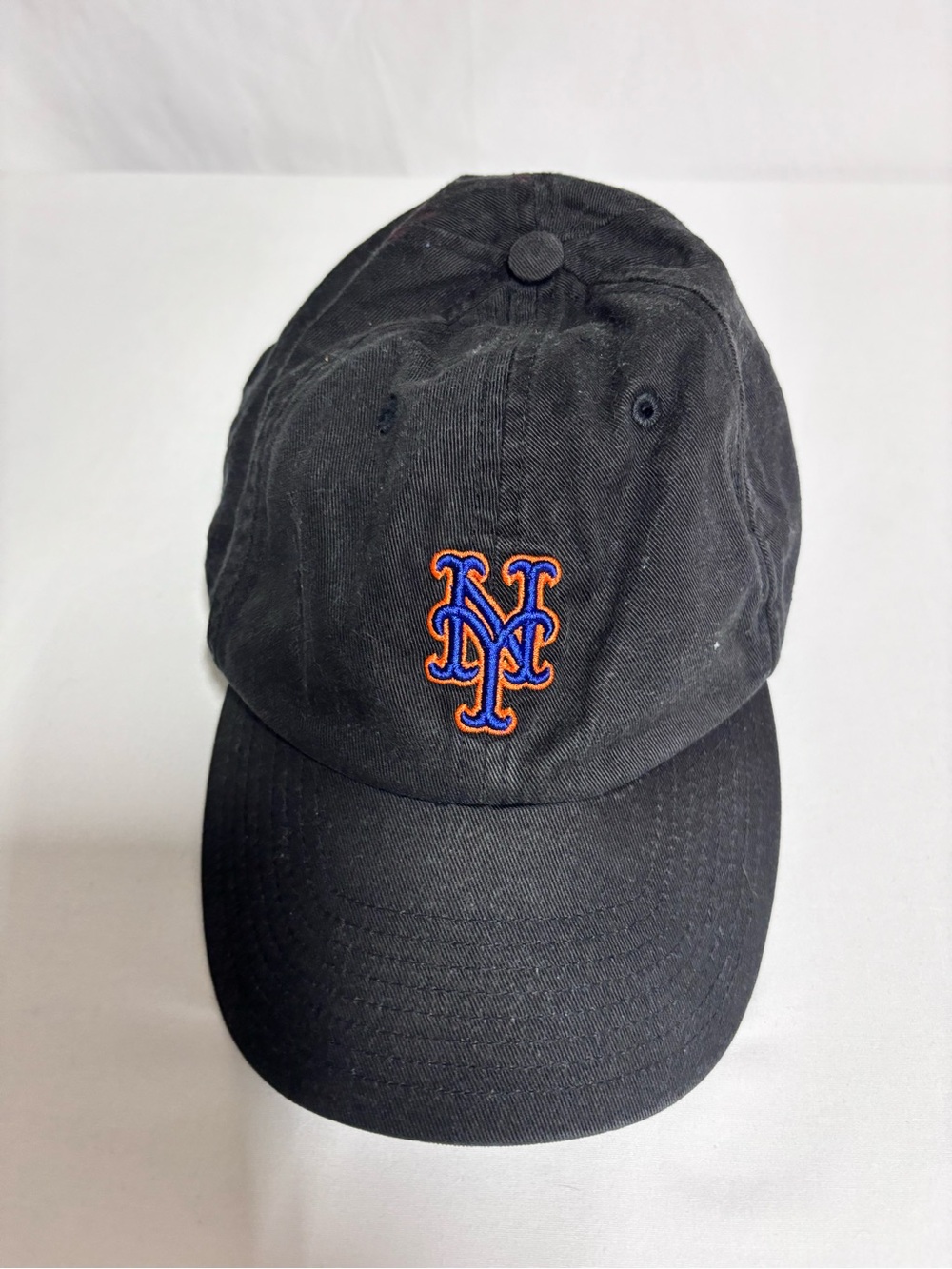 Nike Team New York Mets Hat Black Cotton Embroidered Logo Adjustable Cap